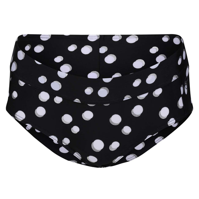 Black-White - Lifestyle - Regatta Womens-Ladies Paloma Spotted Bikini Bottoms