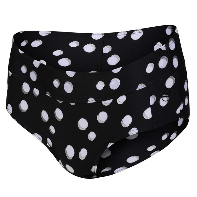 Black-White - Front - Regatta Womens-Ladies Paloma Spotted Bikini Bottoms