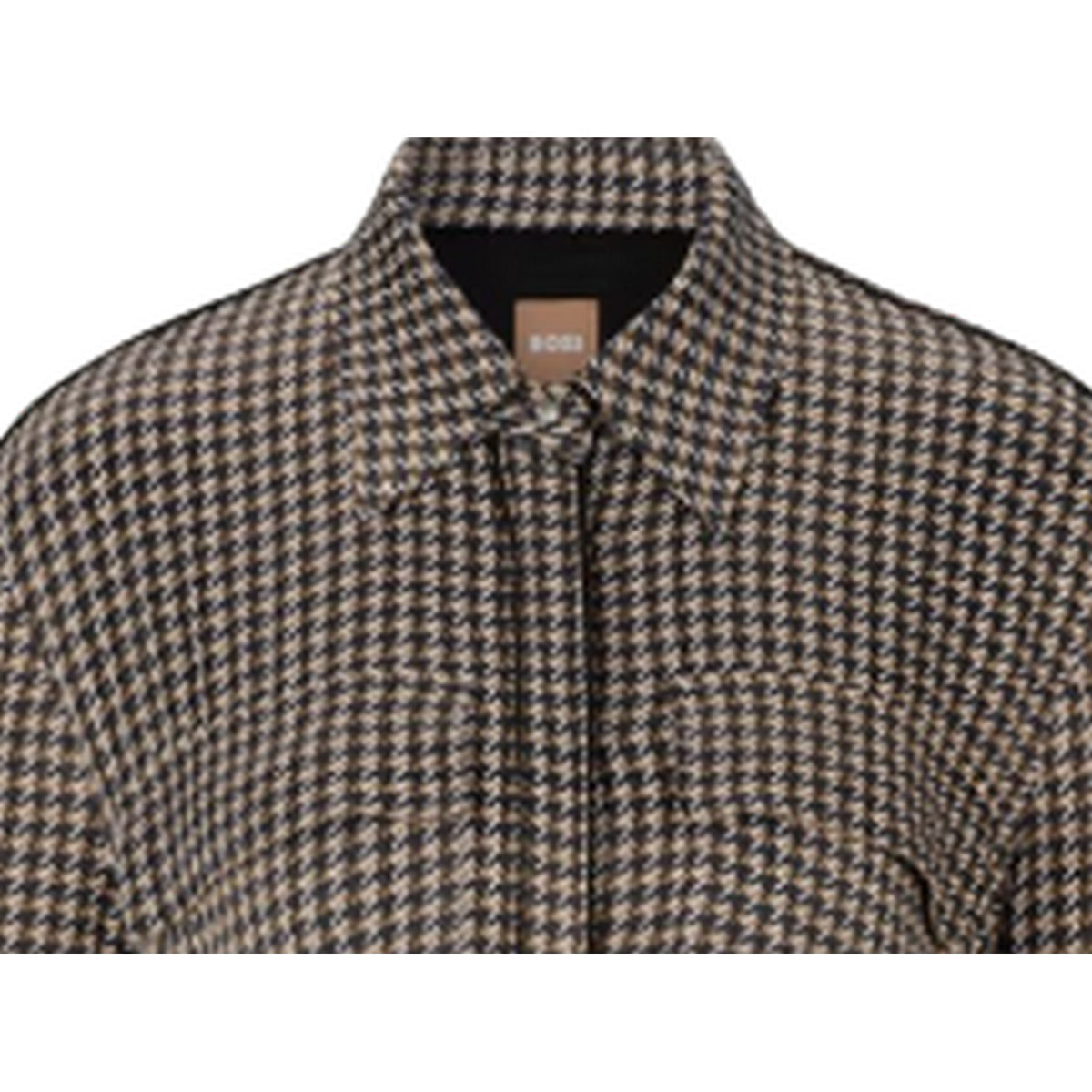 Brown-Black - Side - Boss Womens-Ladies Davivio Midi Shirt Dress