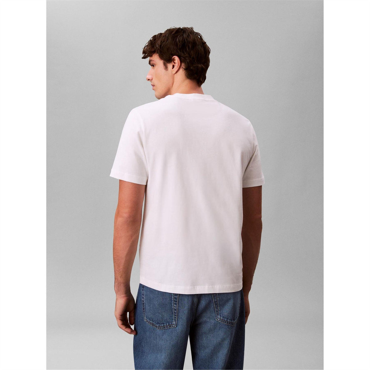 Bright White - Pack Shot - Calvin Klein Mens Logo T-Shirt