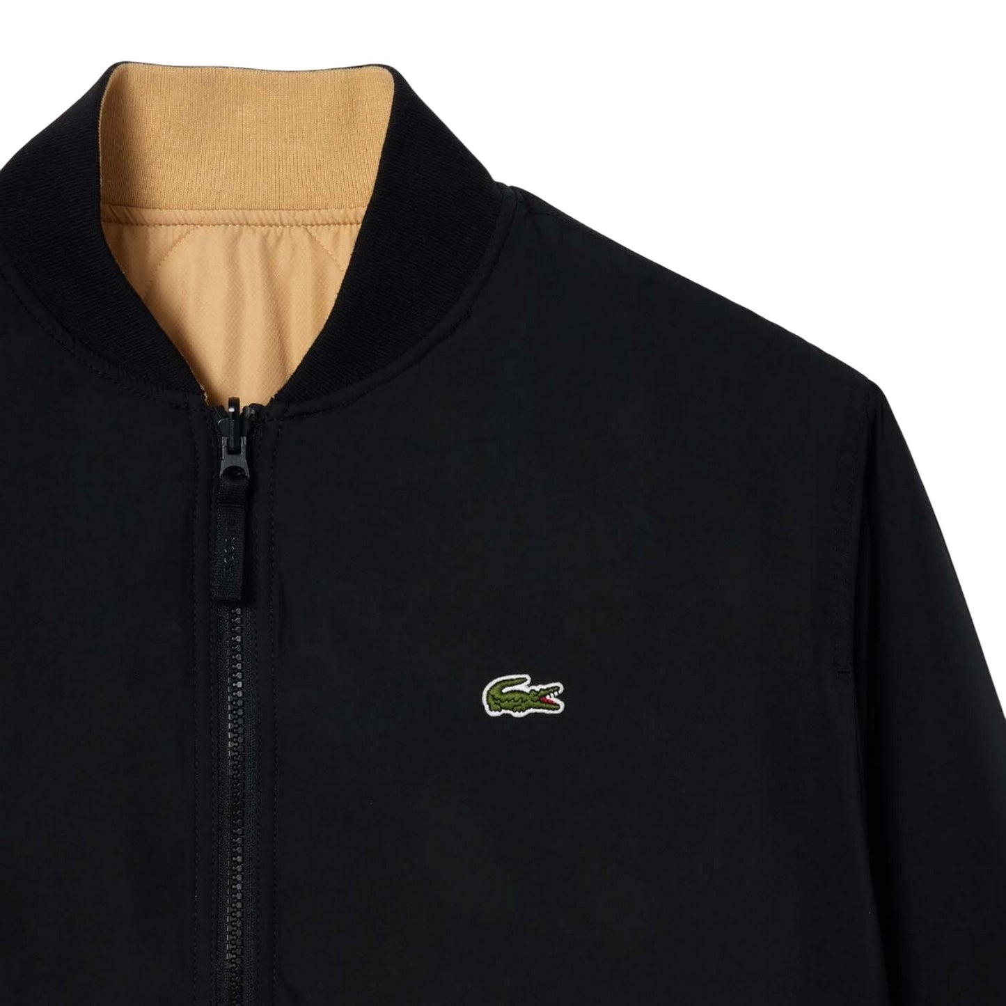 Black-Beige - Lifestyle - Lacoste Mens Water Repellent Padded Bomber Jacket