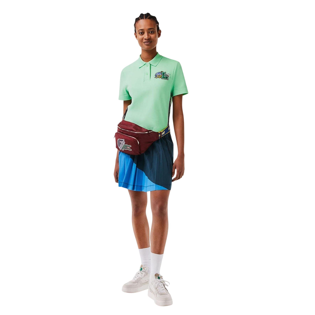 Green - Lifestyle - Lacoste Womens-Ladies Cropped Polo Shirt