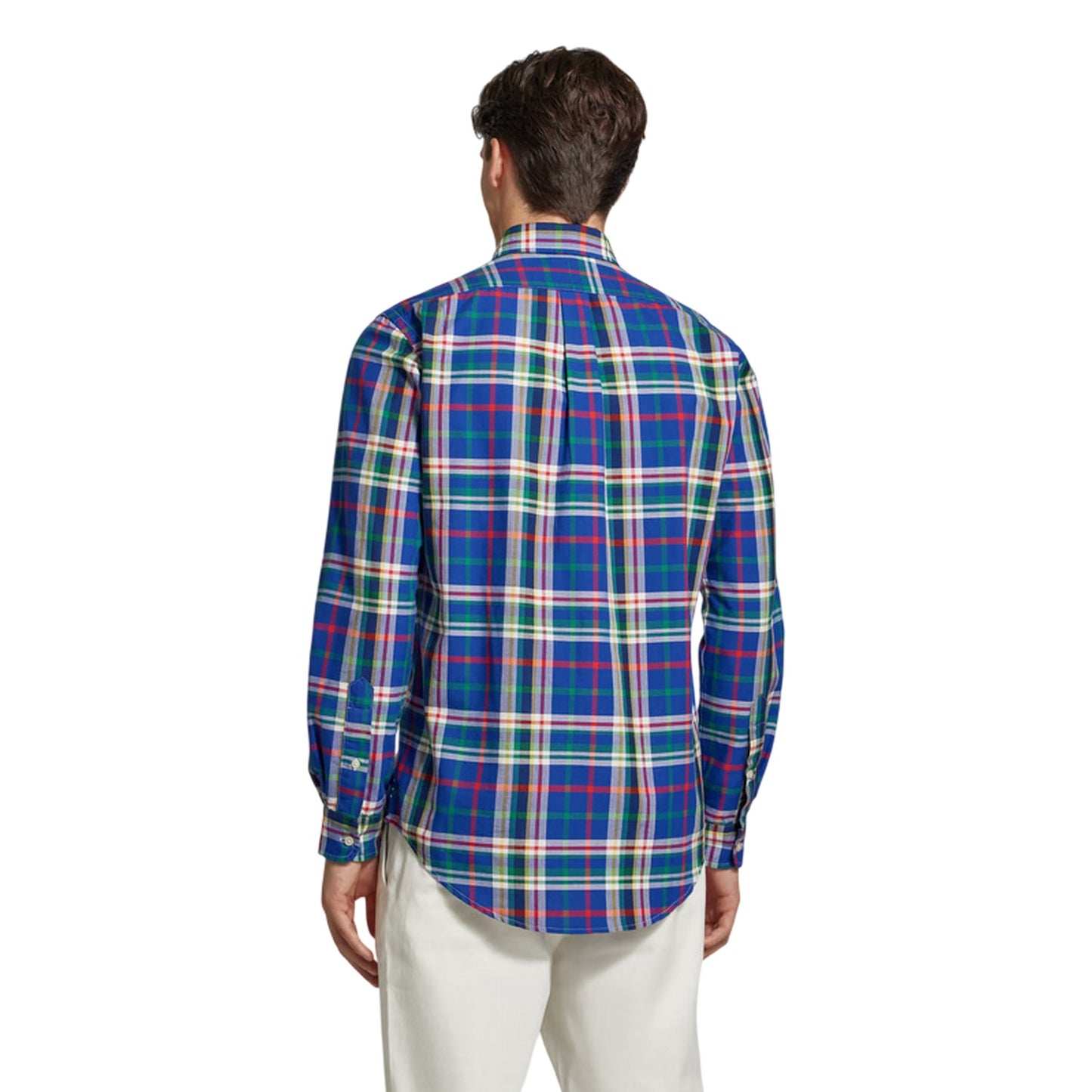 Royal Blue-White - Lifestyle - Ralph Lauren Boys Polo Checked Embroidered Shirt