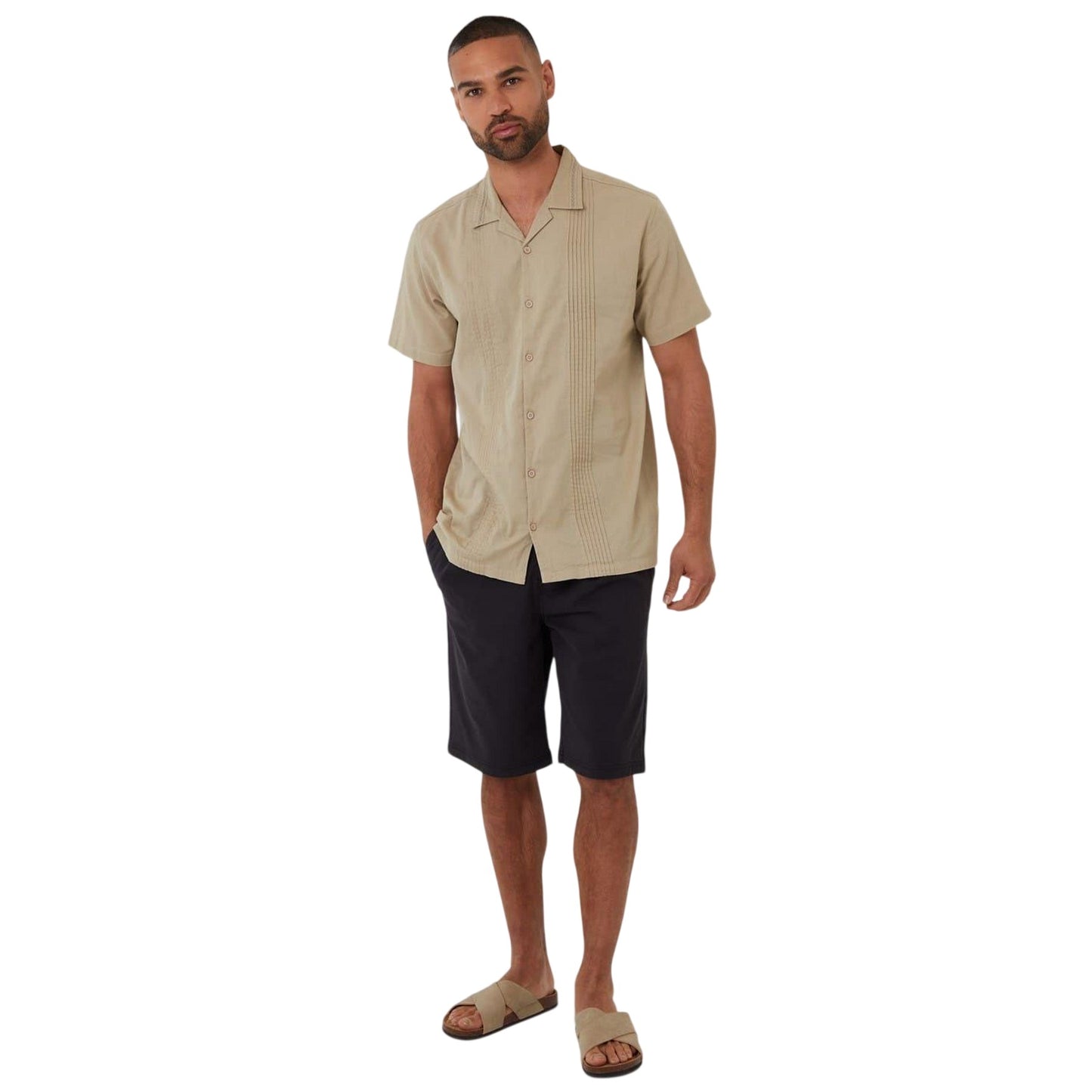 Stone - Lifestyle - Threadbare Mens Urmston Shirt