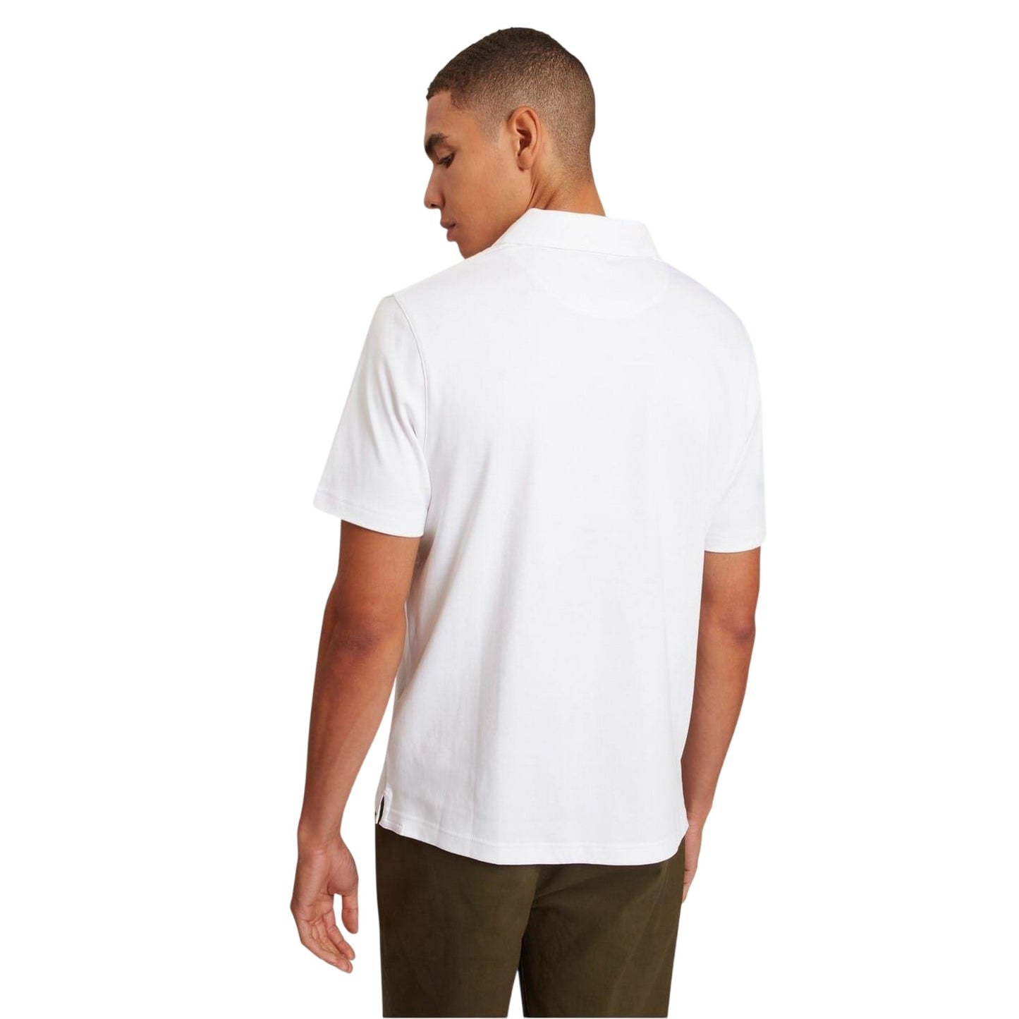 White - Lifestyle - Ted Baker Mens Mercerised Cotton Polo Shirt