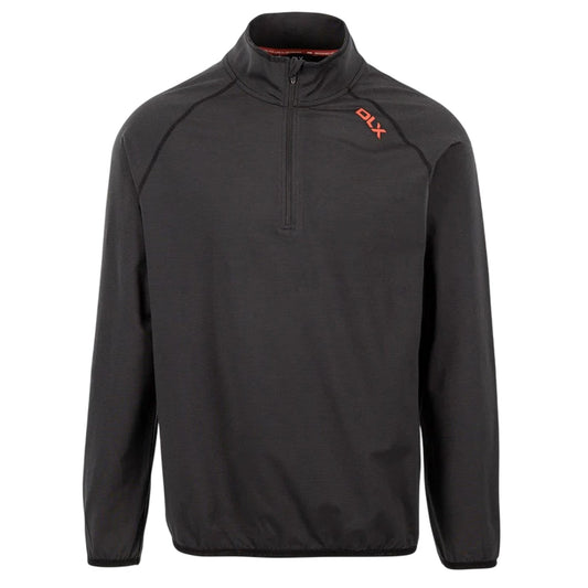 Black - Front - DLX Mens Hulton Solid Performance Top