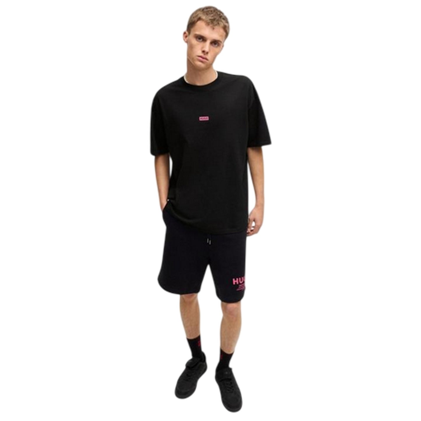 Black-Pink - Lifestyle - Hugo Mens MCMXCIII Back Print T-Shirt