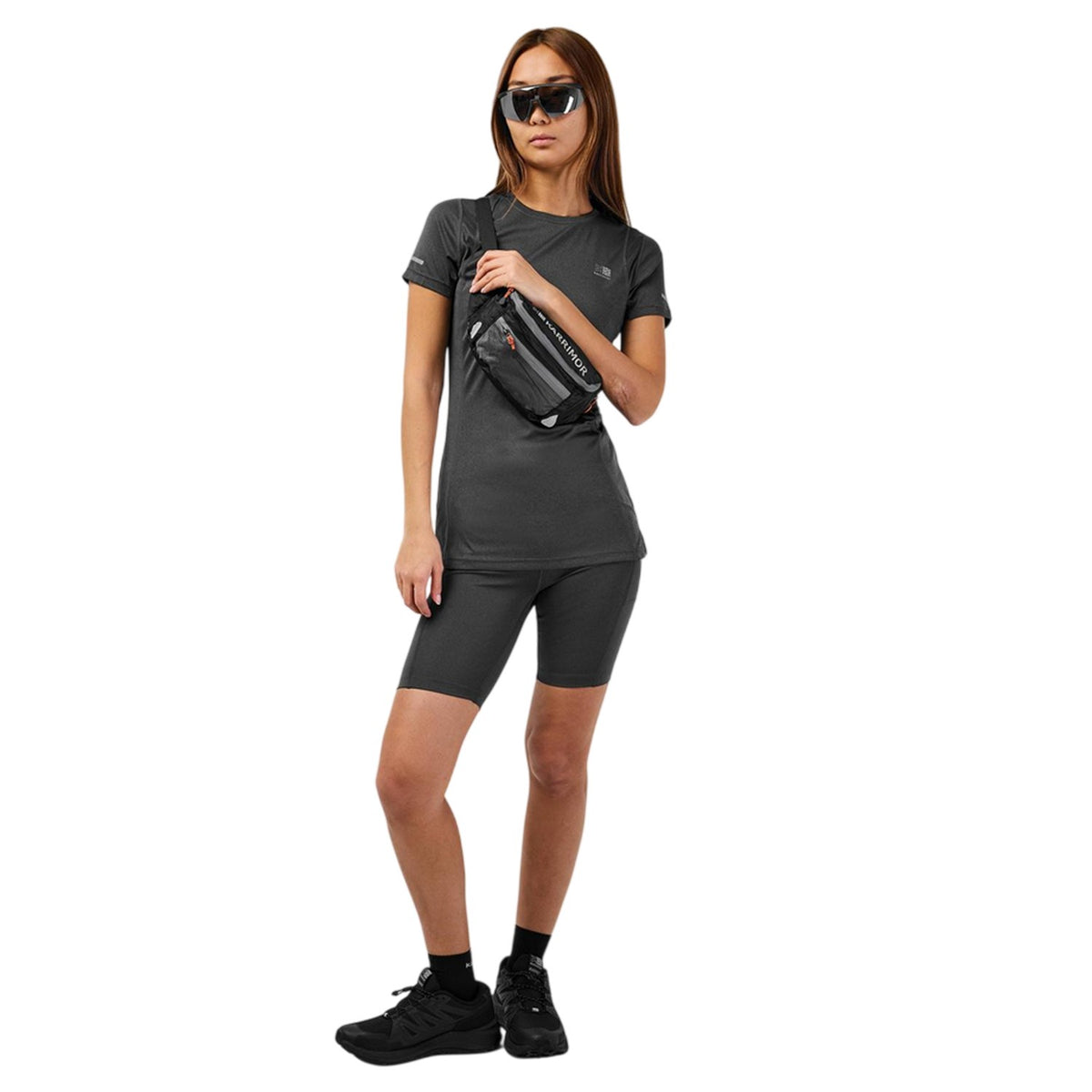 Charcoal - Lifestyle - Karrimor Womens-Ladies Back Print Slim T-Shirt