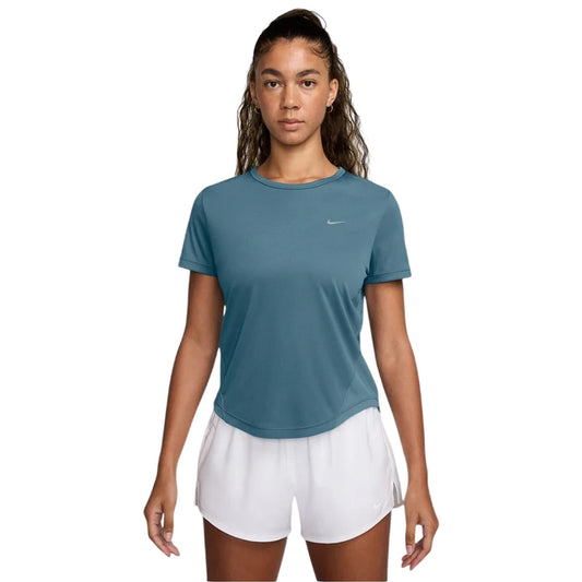 Smokey Blue - Front - Nike Womens-Ladies Swoosh Dri-FIT Top