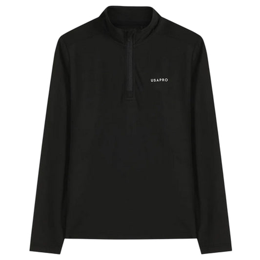Black - Front - USA Childrens-Kids Pro Relaxed Fit Top