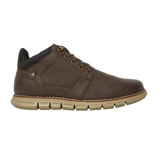 Brown - Front - Nicholas Deakins Mens Leather Lace Up Ankle Boots
