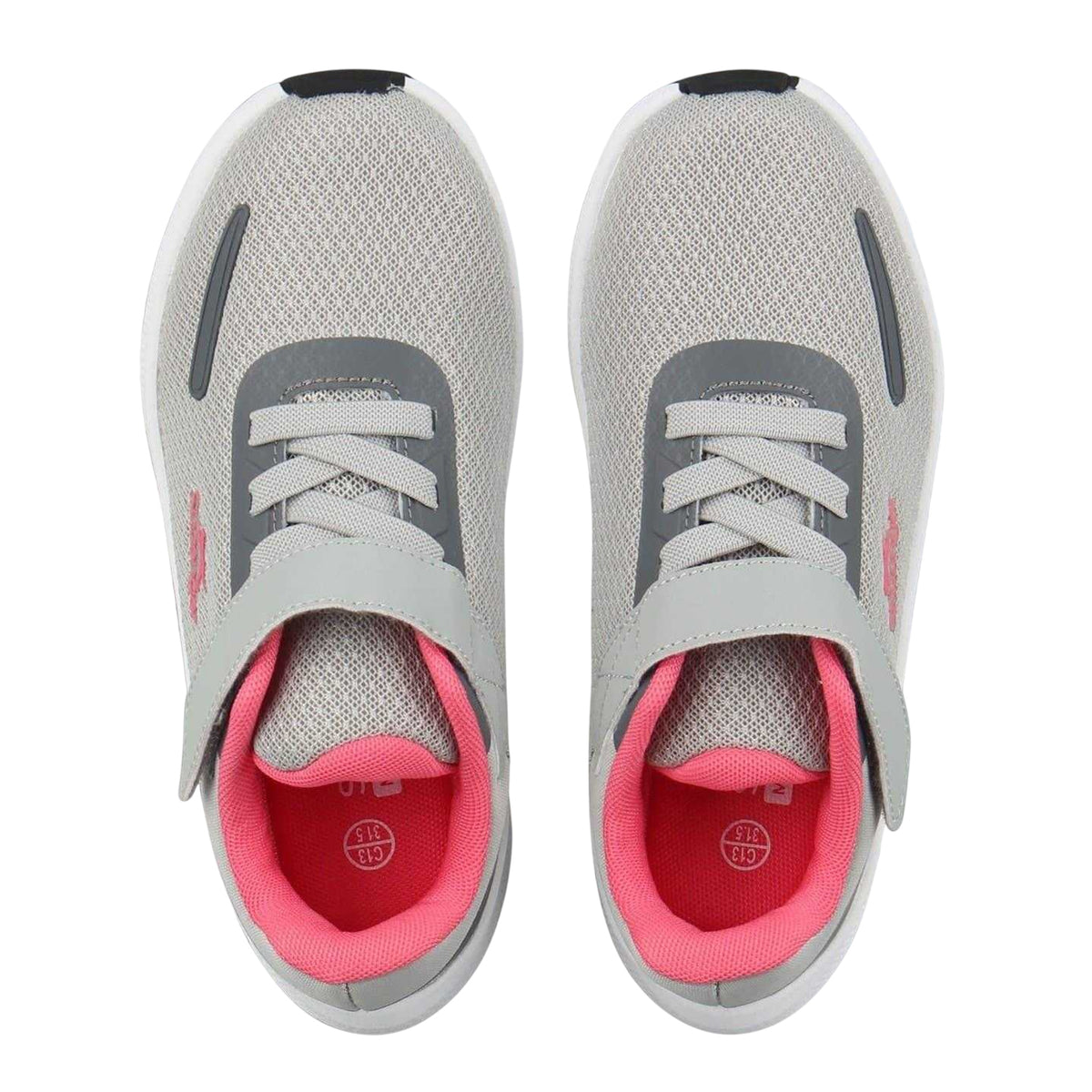 Grey-Pink - Side - Slazenger Childrens-Kids Assent Trainers