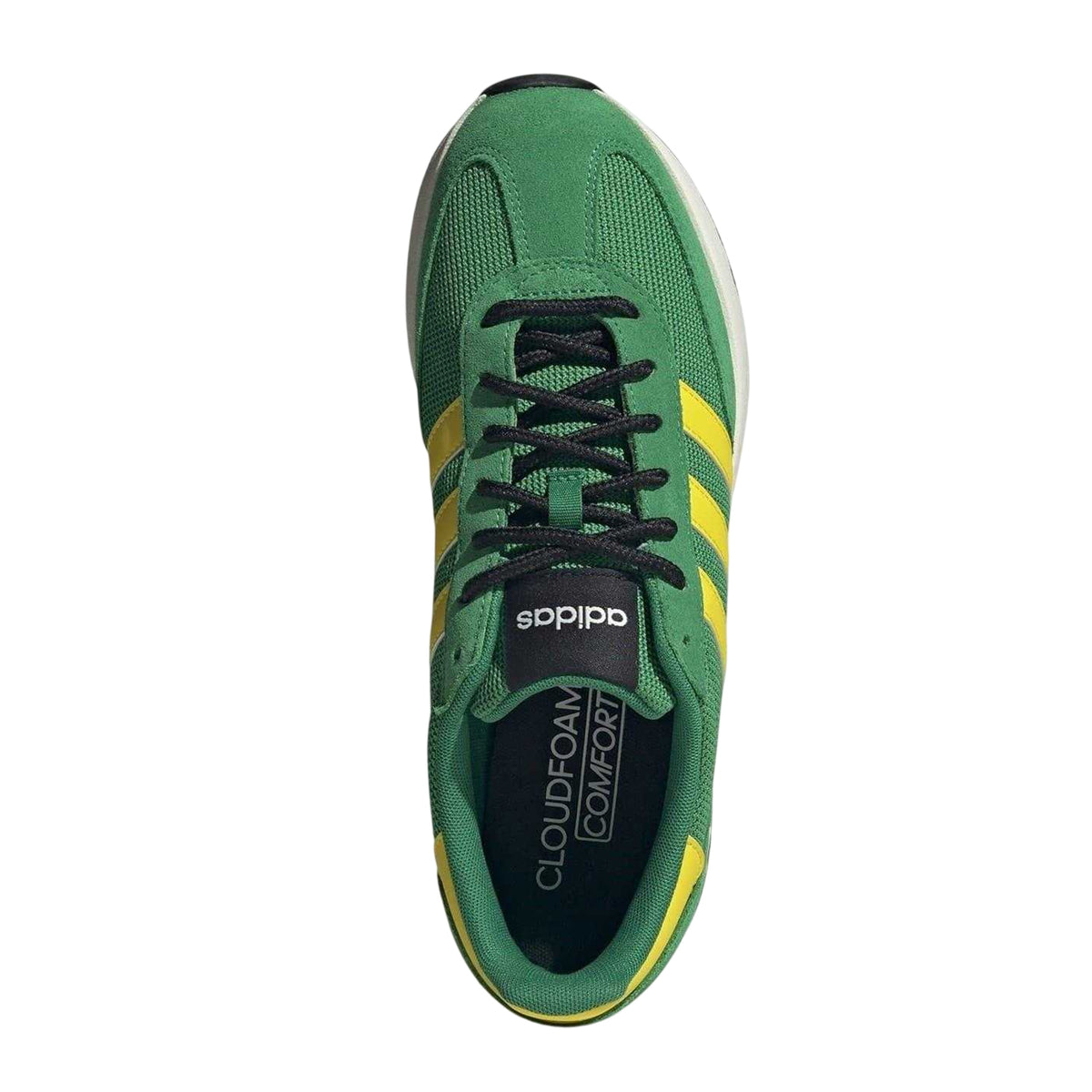 Green-Yellow - Lifestyle - Adidas Mens Run 70s 2.0 Stripes Leather Trainers