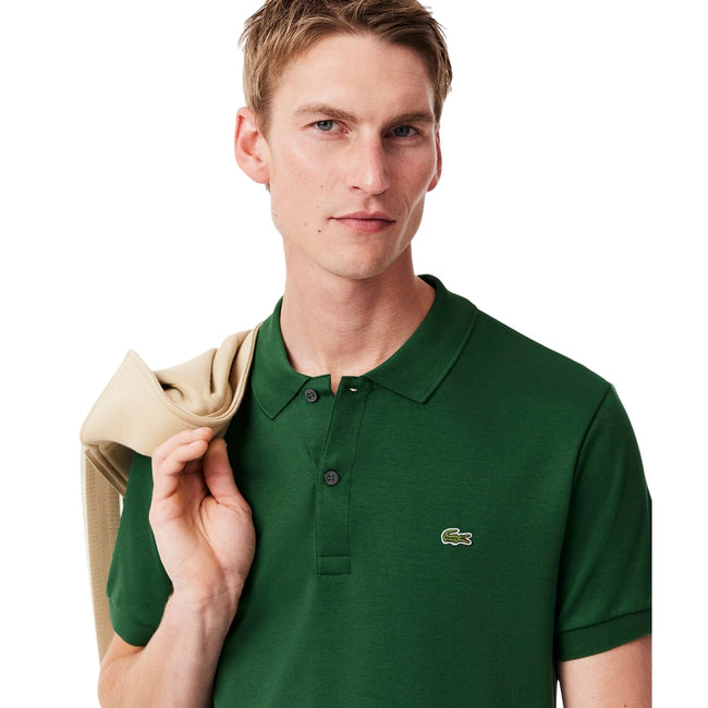 Green - Pack Shot - Lacoste Mens Pima Cotton Regular Polo Shirt