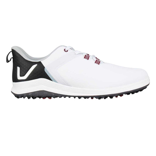 White-Black - Front - Slazenger Mens V Series Spiked Golf Shoes