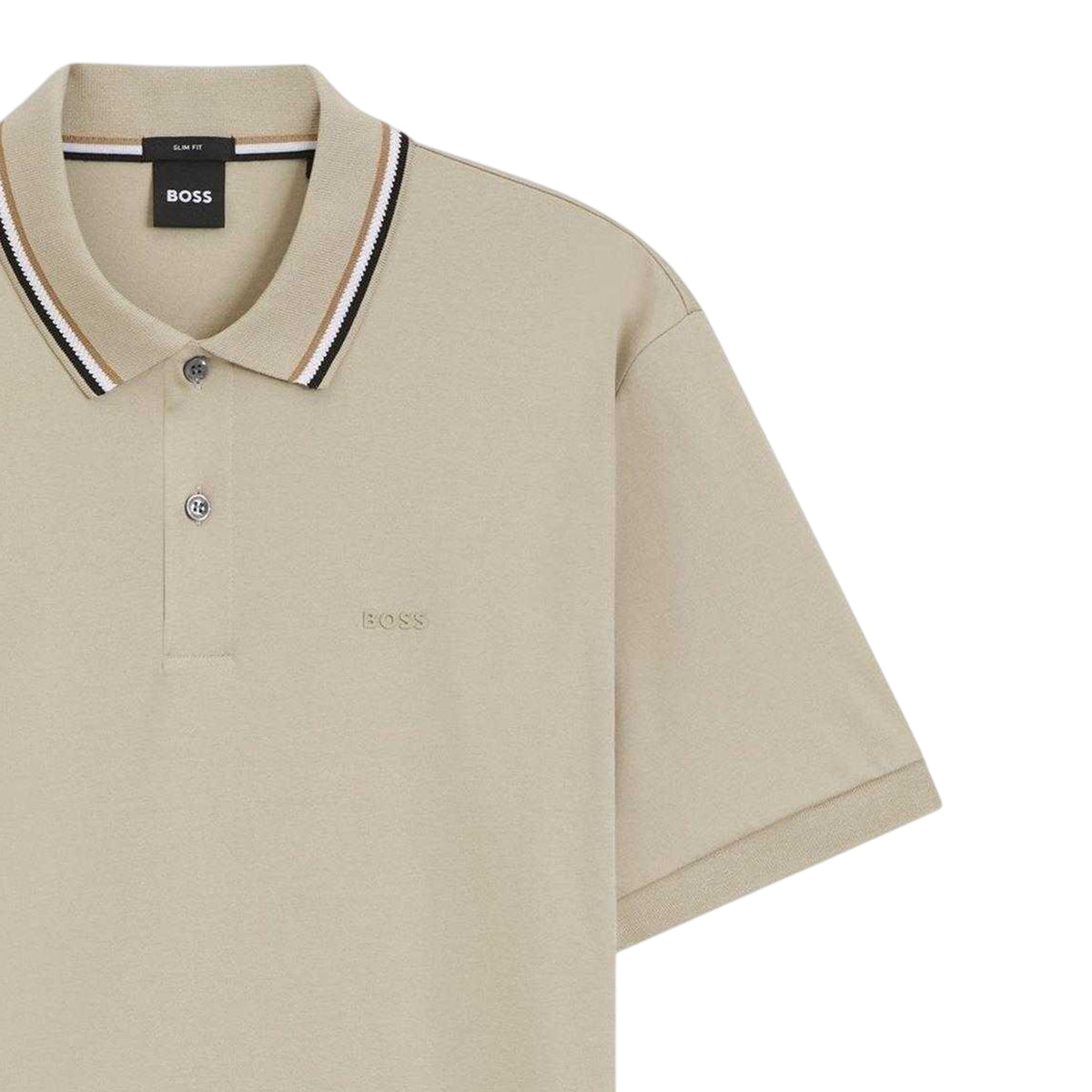 Beige - Side - Boss Mens Penrose 38 Polo Shirt