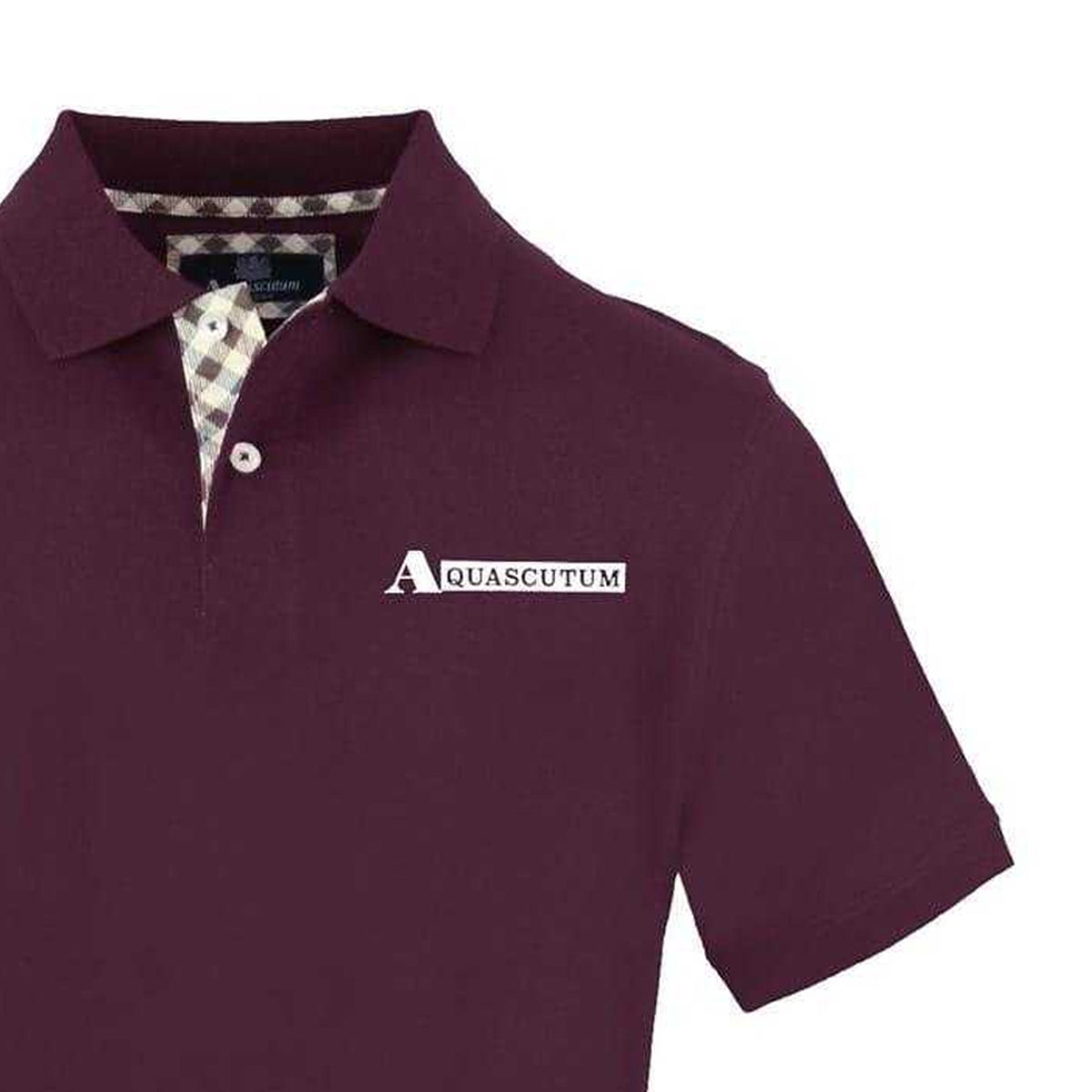 Red - Side - Aquascutum Mens Short-Sleeved Polo Shirt