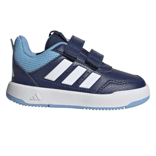Blue-White - Front - Adidas Childrens-Kids Tensaur Sport 3 Stripes Trainers
