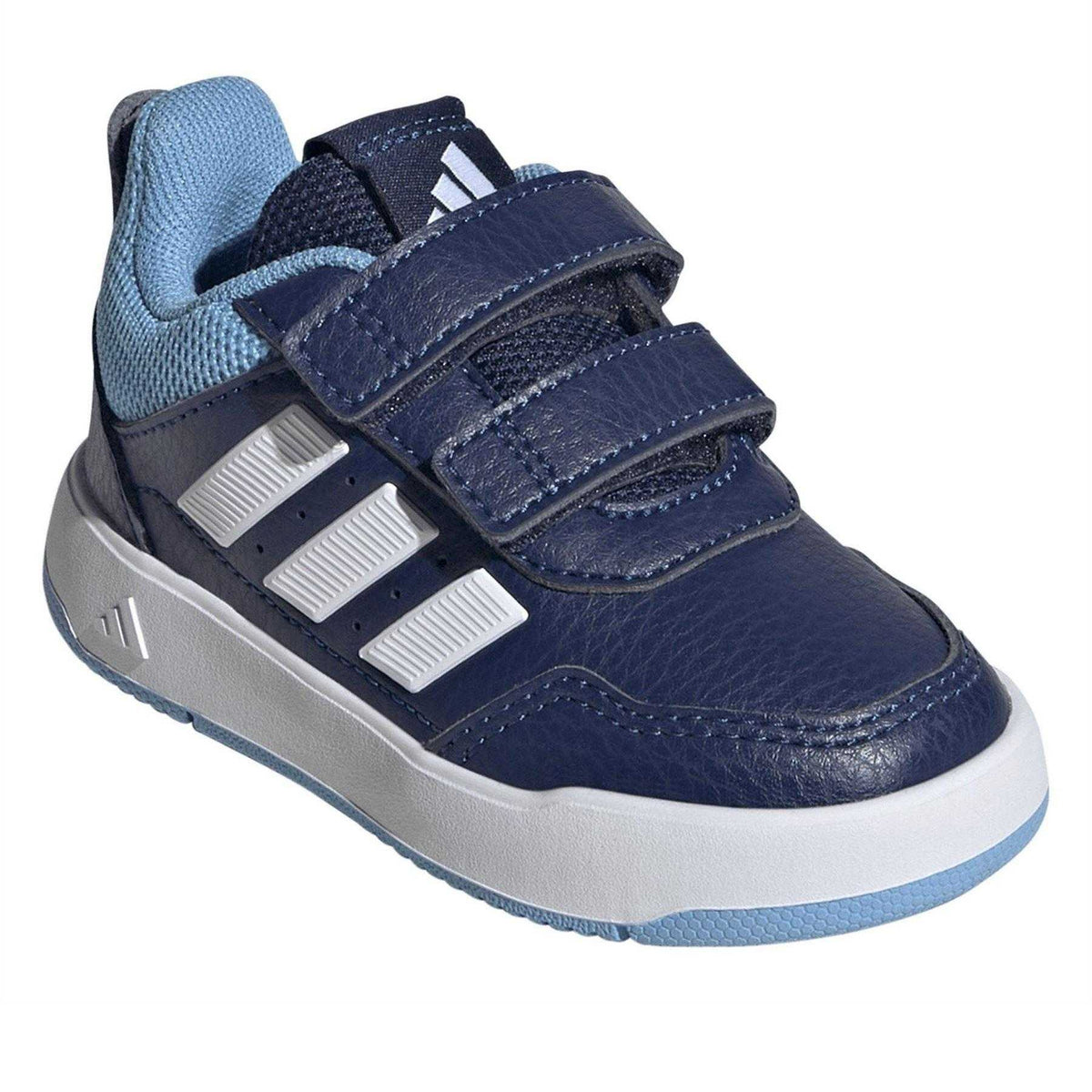 Blue-White - Pack Shot - Adidas Childrens-Kids Tensaur Sport 3 Stripes Trainers