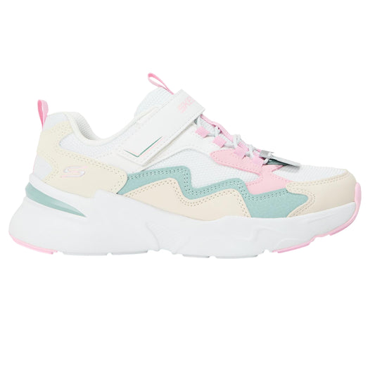 White-Pink - Front - Skechers Childrens-Kids Bobs Trainers