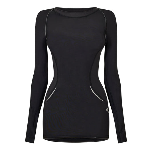 Black - Front - Skins Womens-Ladies A400 Long-Sleeved Base Layer Top