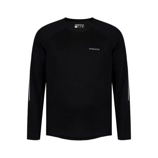 Black - Front - Pinnacle Mens MTB Long-Sleeved Cycling Jersey