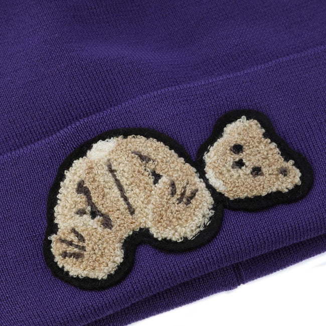 Purple - Side - Palm Angels Unisex Adult Bear Beanie