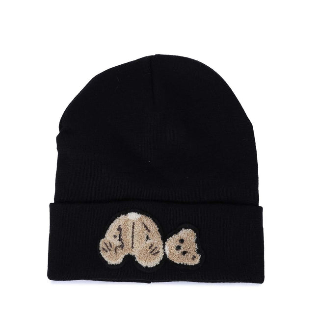Black - Front - Palm Angels Unisex Adult Bear Beanie