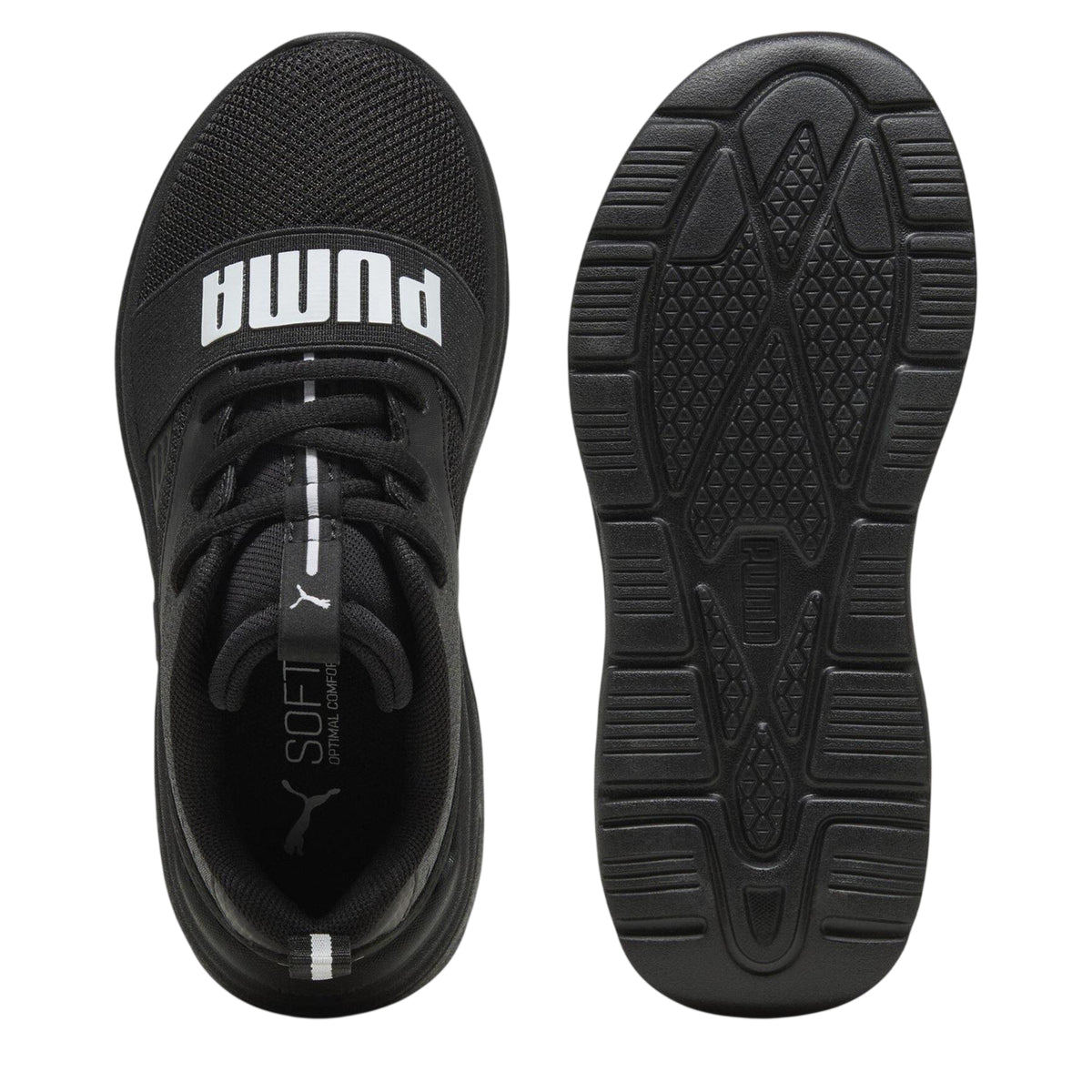 Triple Black - Lifestyle - Puma Childrens-Kids Wired Run Softride Trainers