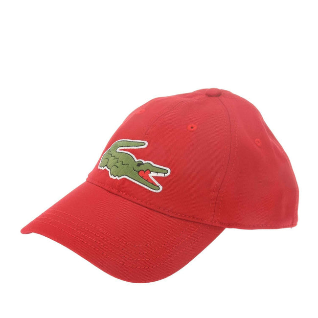 Red - Back - Lacoste Unisex Adult Adjustable Cotton Twill Baseball Cap