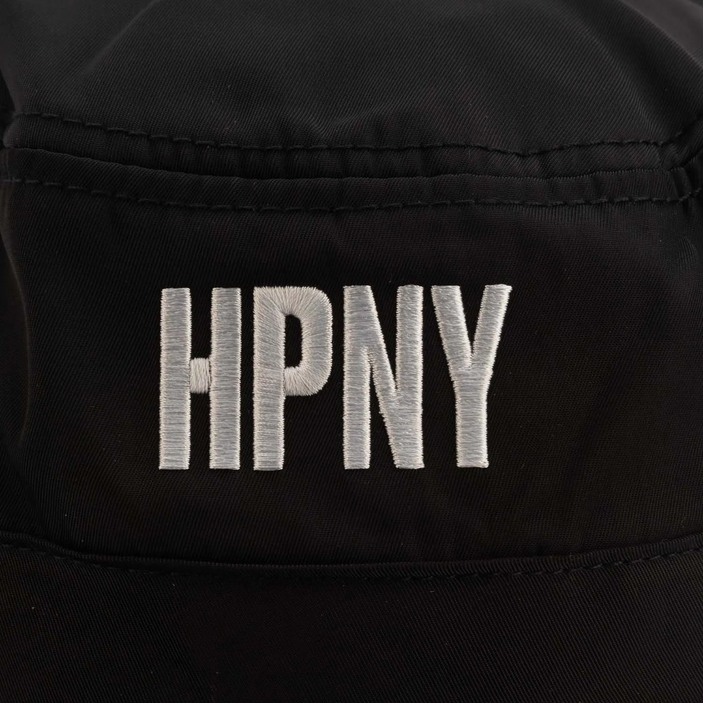 Black-White - Side - Heron Preston HPNY Embroidered Nylon Bucket Hat