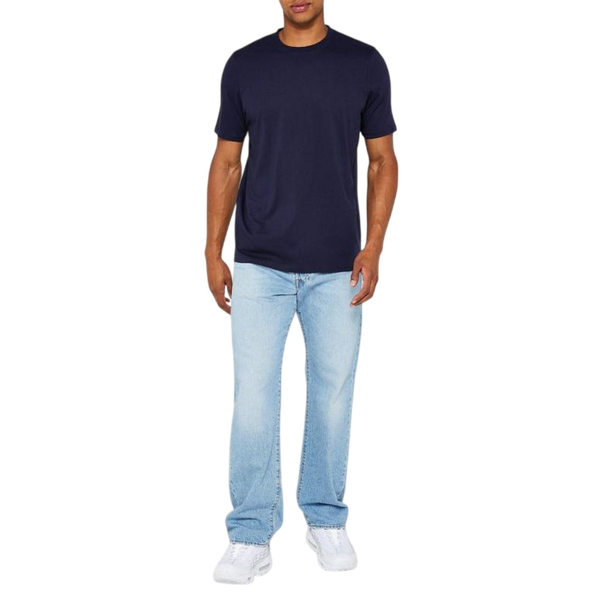 White-Black-Navy - Lifestyle - Donnay Mens Plain Crew Neck T-Shirt (Pack of 3)