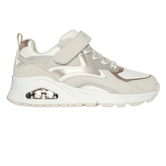 Natural - Front - Skechers Girls Uno Trainers
