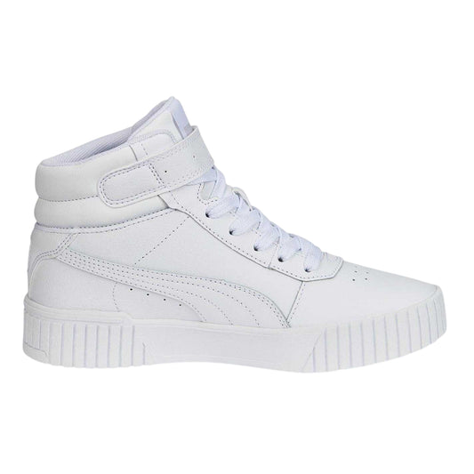 White - Front - Puma Girls Carina High Top Trainers