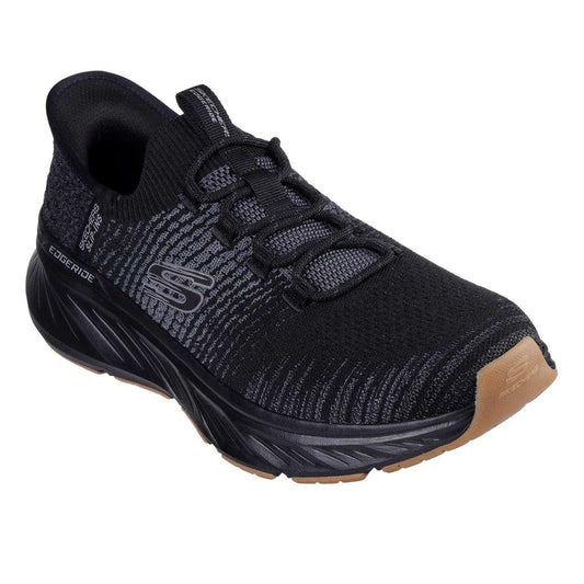 Black - Front - Skechers Mens Knitted Slip-In Trainers