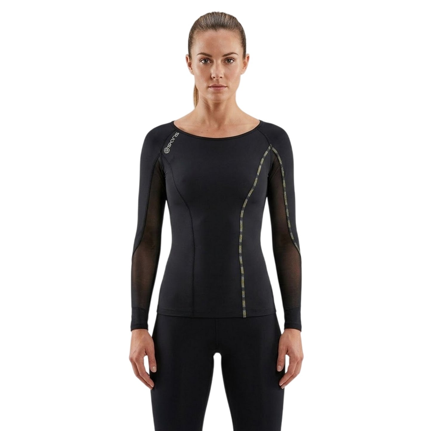 Black - Side - Skins Womens-Ladies Dnamic Long-Sleeved Top