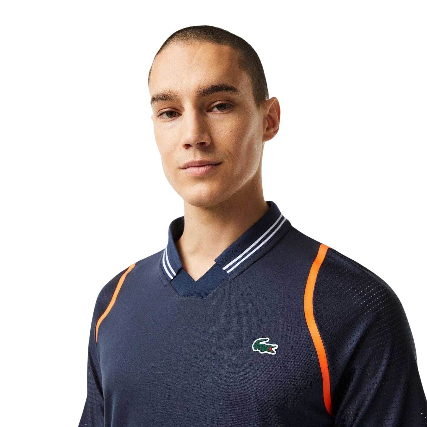 Night Blue - Lifestyle - Lacoste Mens Contrast Detail Polo Shirt