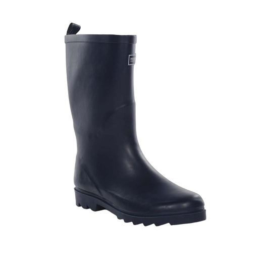 Navy - Front - Regatta Childrens-Kids Fairweather Wellington Boots