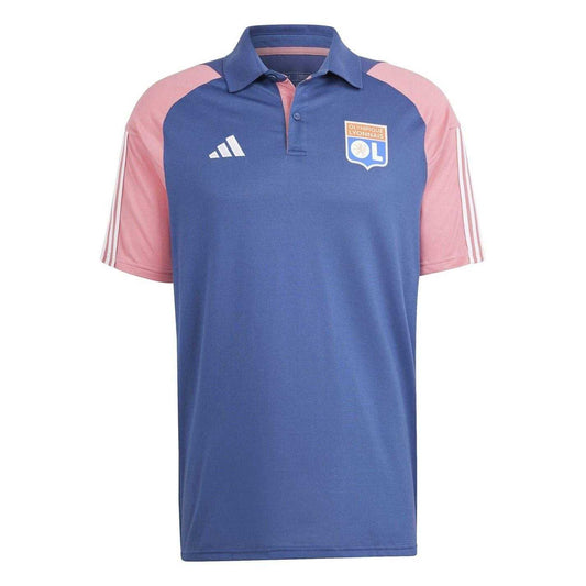 Indigo - Front - Adidas Mens Tiro 23 Olympique Lyonnais Polo Shirt