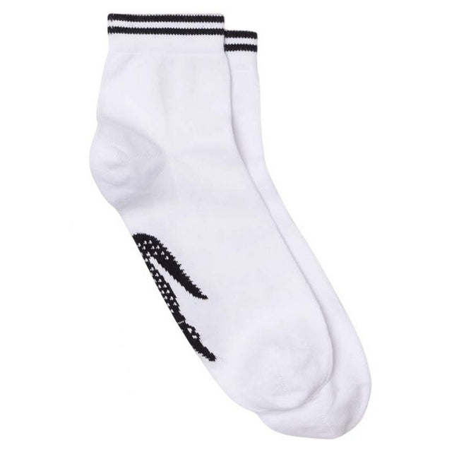 Black-White - Side - Lacoste Unisex Adult Low Sports Socks (Pack of 2)