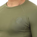 Khaki Green - Side - Skins Mens Series-2 Long-Sleeved Top