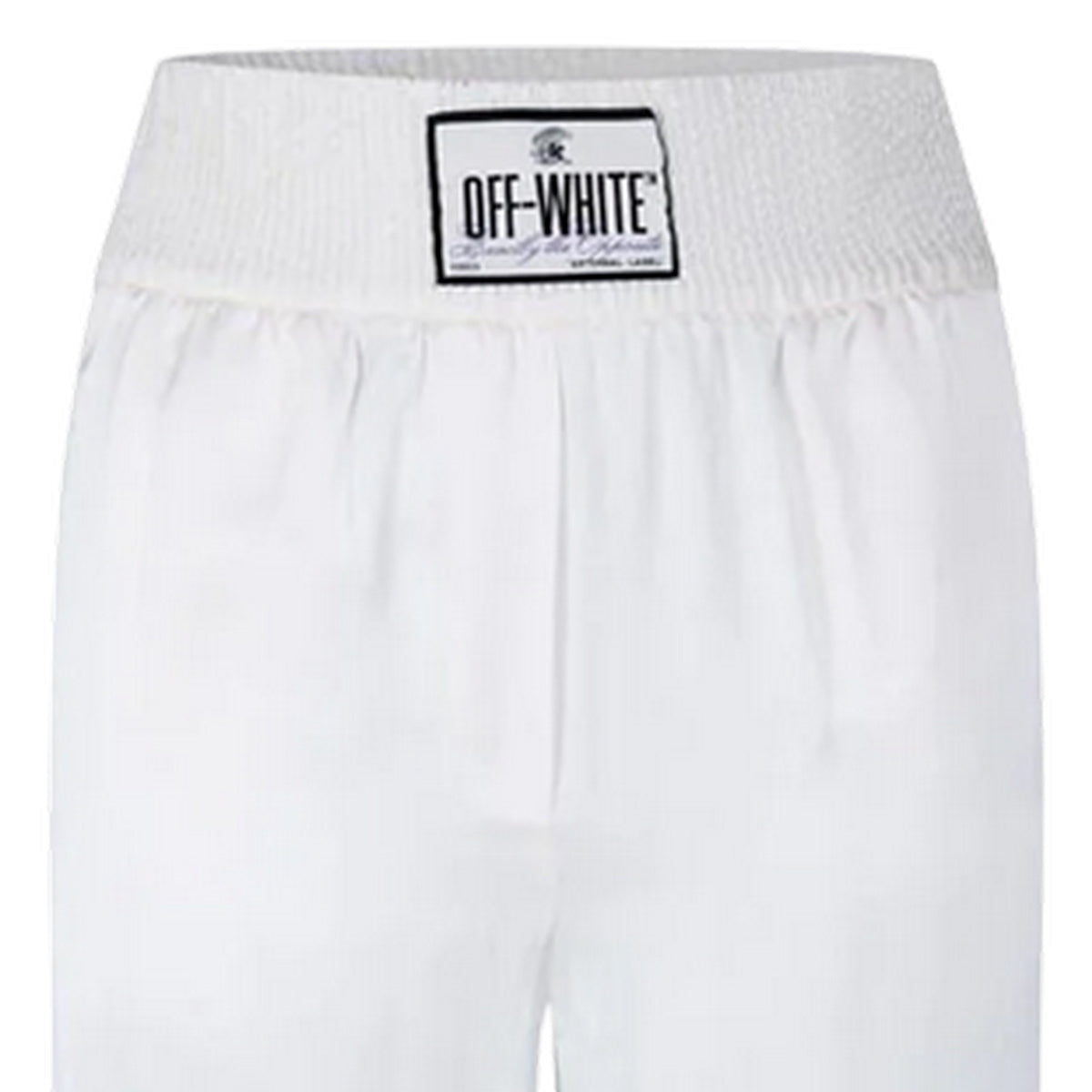 White - Lifestyle - Off White Womens-Ladies Satin Pyjama Bottoms