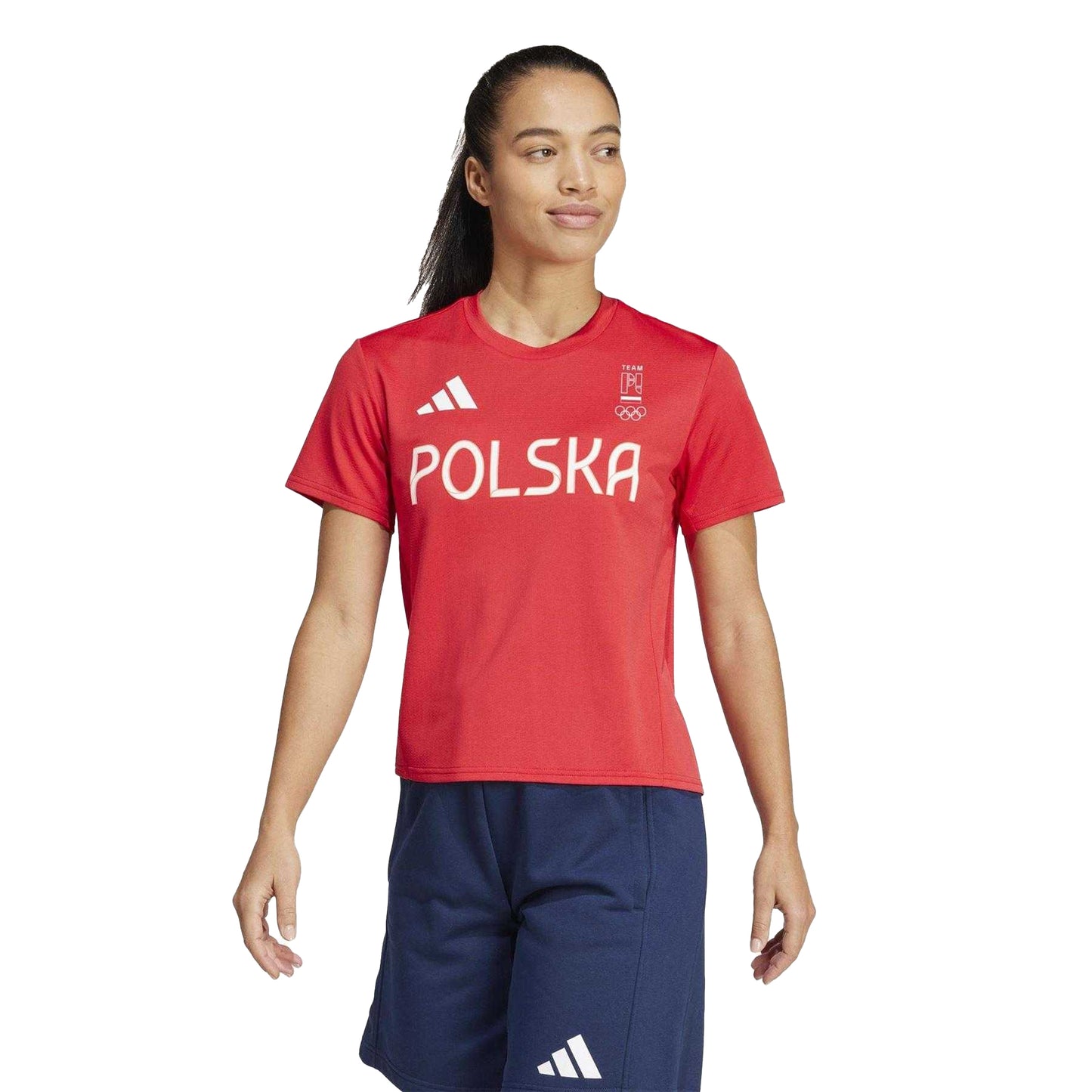 Better Scarlet - Side - Adidas Womens-Ladies Olympic Poland T-Shirt