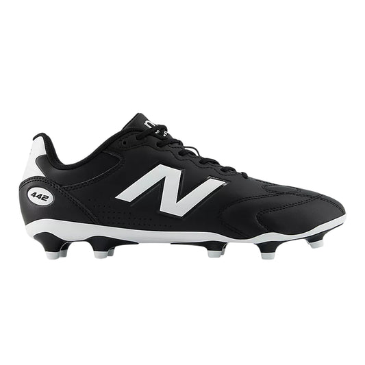 Black-White - Front - New Balance Mens 442 Elite Cleated Firm Ground Football Boots