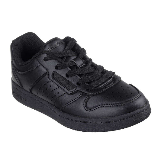 Black - Front - Skechers Mens Q Street Low Cut Shoes