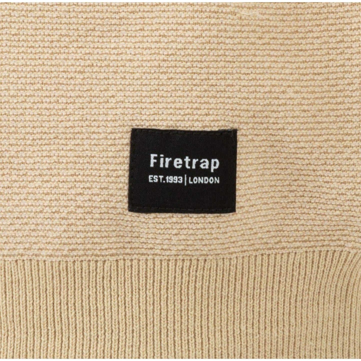 Beige - Lifestyle - Firetrap Mens Knitted Short-Sleeved Shirt