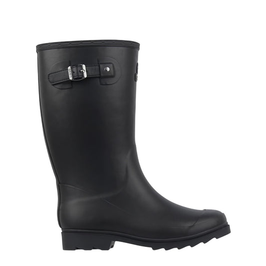 Black - Front - Gelert Womens-Ladies Faux Fur Lined Wellington Boots