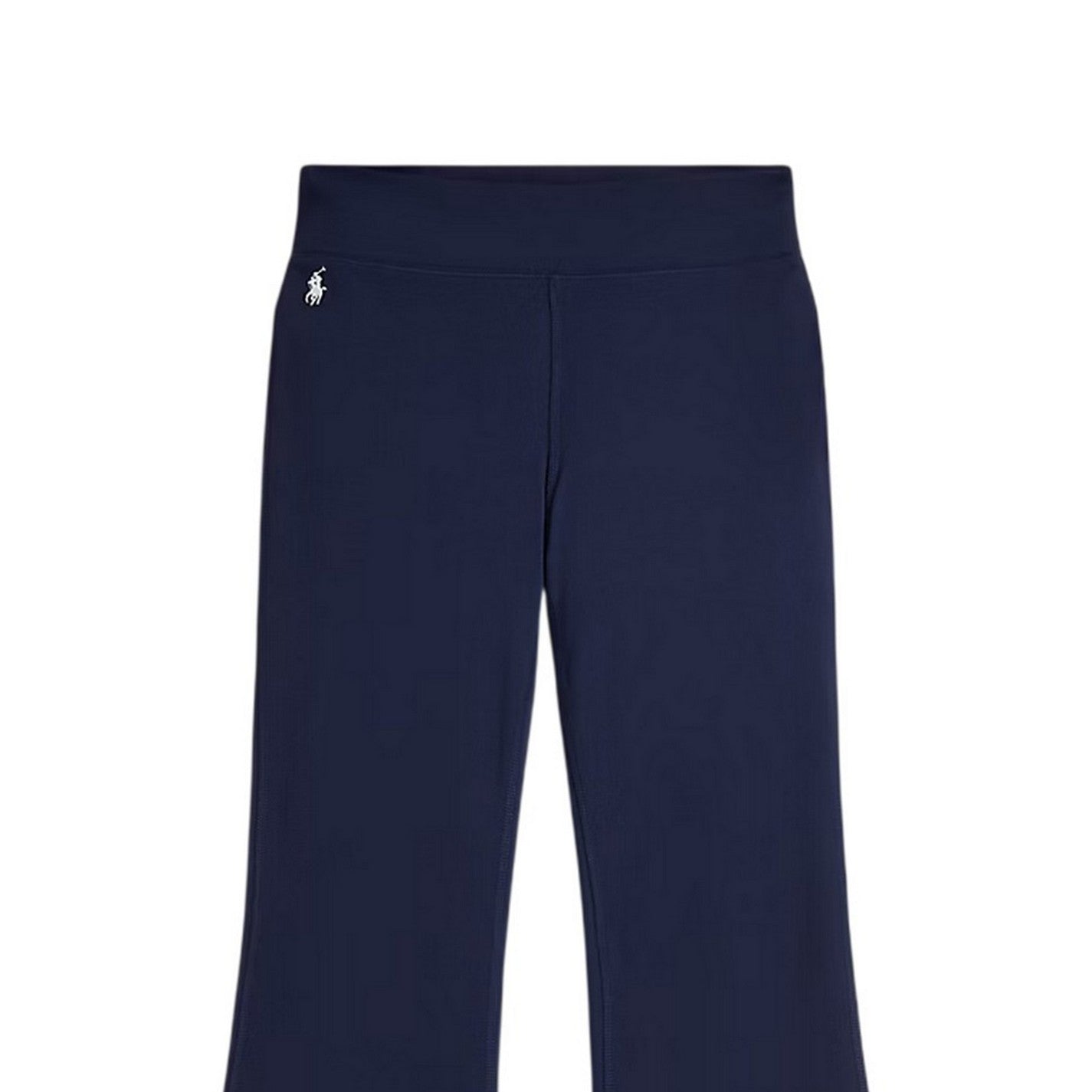 Navy - Side - Ralph Lauren Childrens-Kids Embroidered Logo Flared Leggings