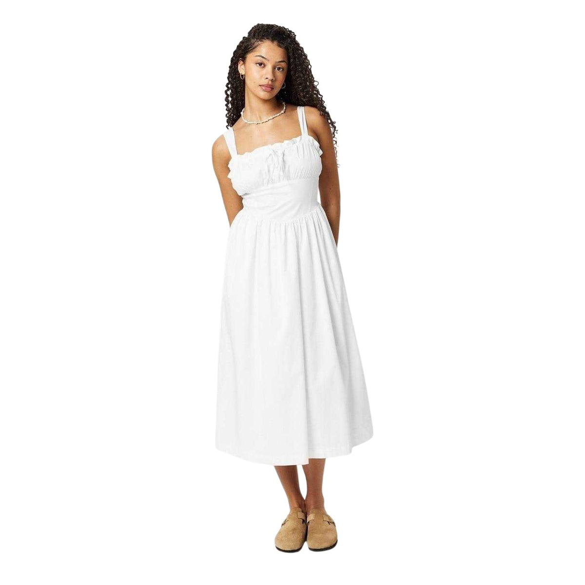 White - Lifestyle - Jack Wills Womens-Ladies A-line Midi Dress