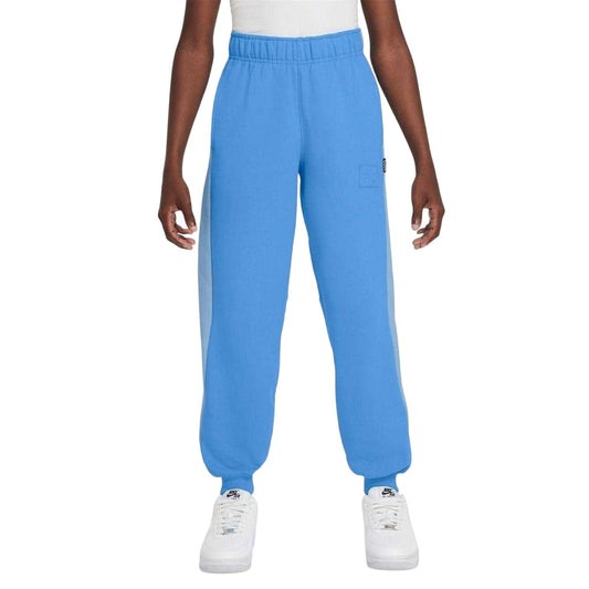 University Blue - Front - Nike Childrens-Kids Fleece Colour Block Joggers